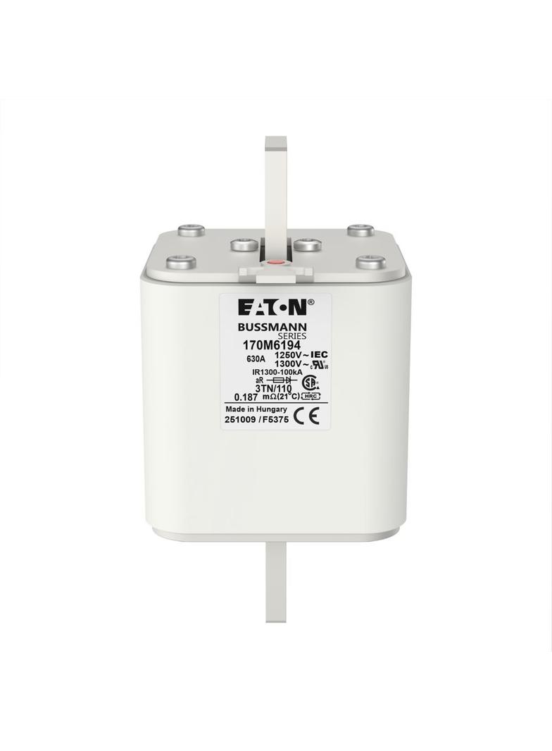 FUSE 630A 1250V 3TN/110 AR CU Wkładka szybka 630A AC 1250V rozmiar 3 76x90x139 mm aR DIN I 170M6194