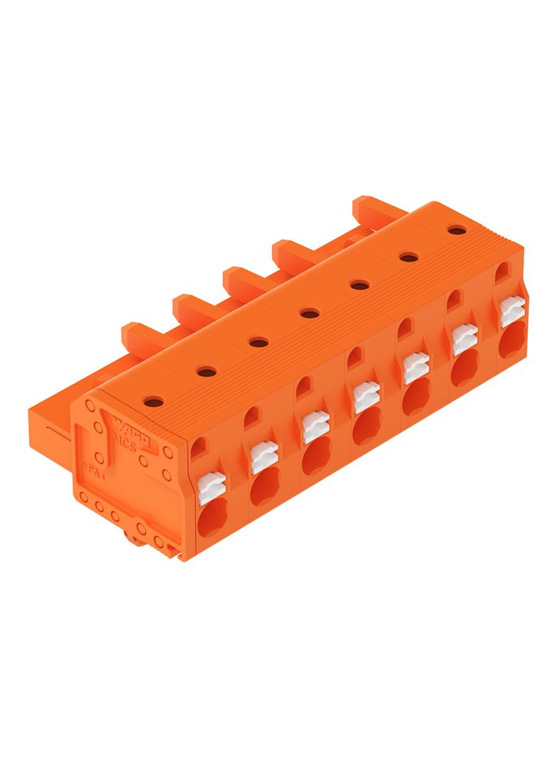 1-przewodowe gniazdo przycisk Push-in CAGE CLAMP pomarańczowa /50szt./ 2231-707/008-000 WAGO