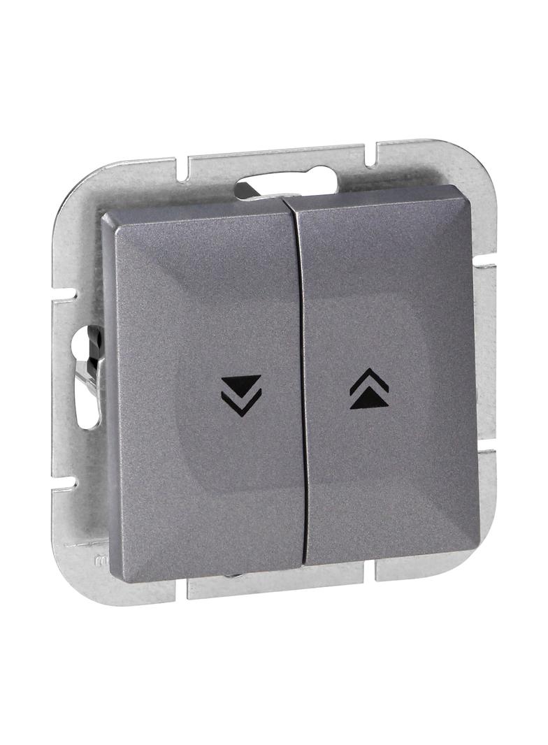 Łącznik roletowy podtynkowy Pearl, 10A, 250V, WP-10P, antracyt OR-OE-7708/A ORNO