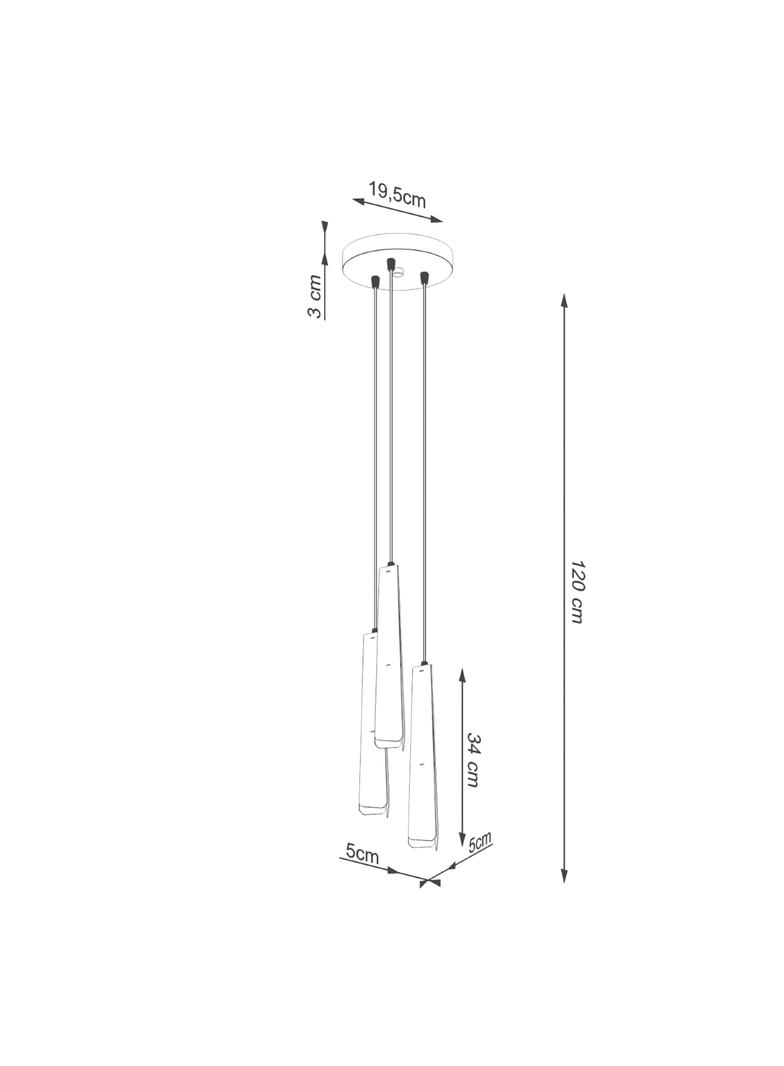 Lampa wisząca PRYSM 3P biała