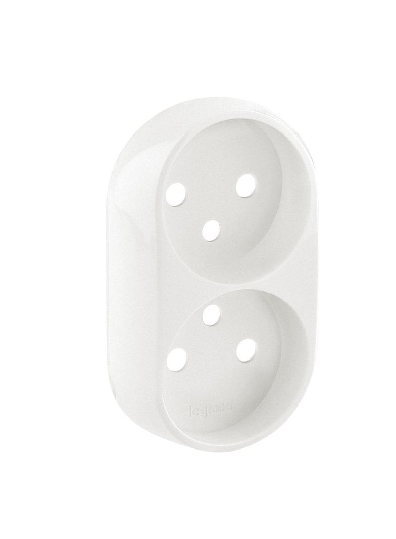 VALENA ALLURE - PLAKIETKA PERŁOWA GNIAZDA PODWÓJNEGO 2X2P+Z, Legrand