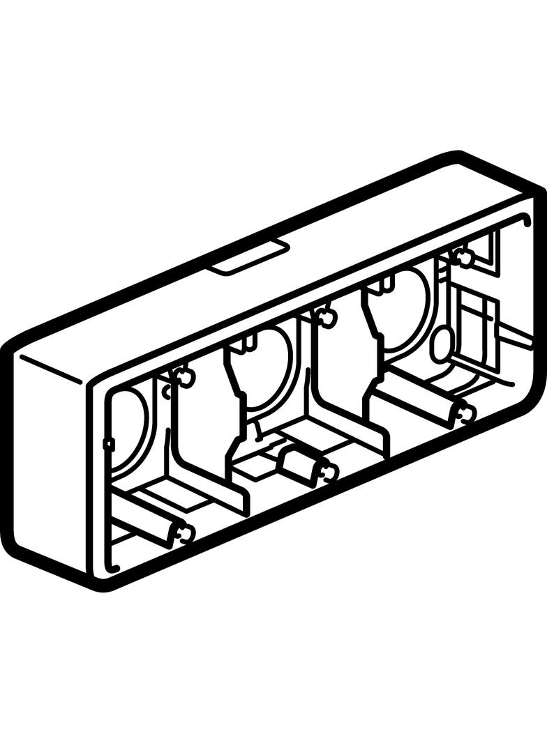 MOSAIC PUSZKA NATYNKOWA - 6,8 LUB 3X2 MODUŁY POZIOMO 40MM DO UCHYTU 0802 53, Legrand