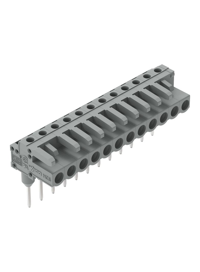 MCS-MIDI Classic gniazdo kątowe 12-bieg. szare raster 5 mm /25szt./ WAGO