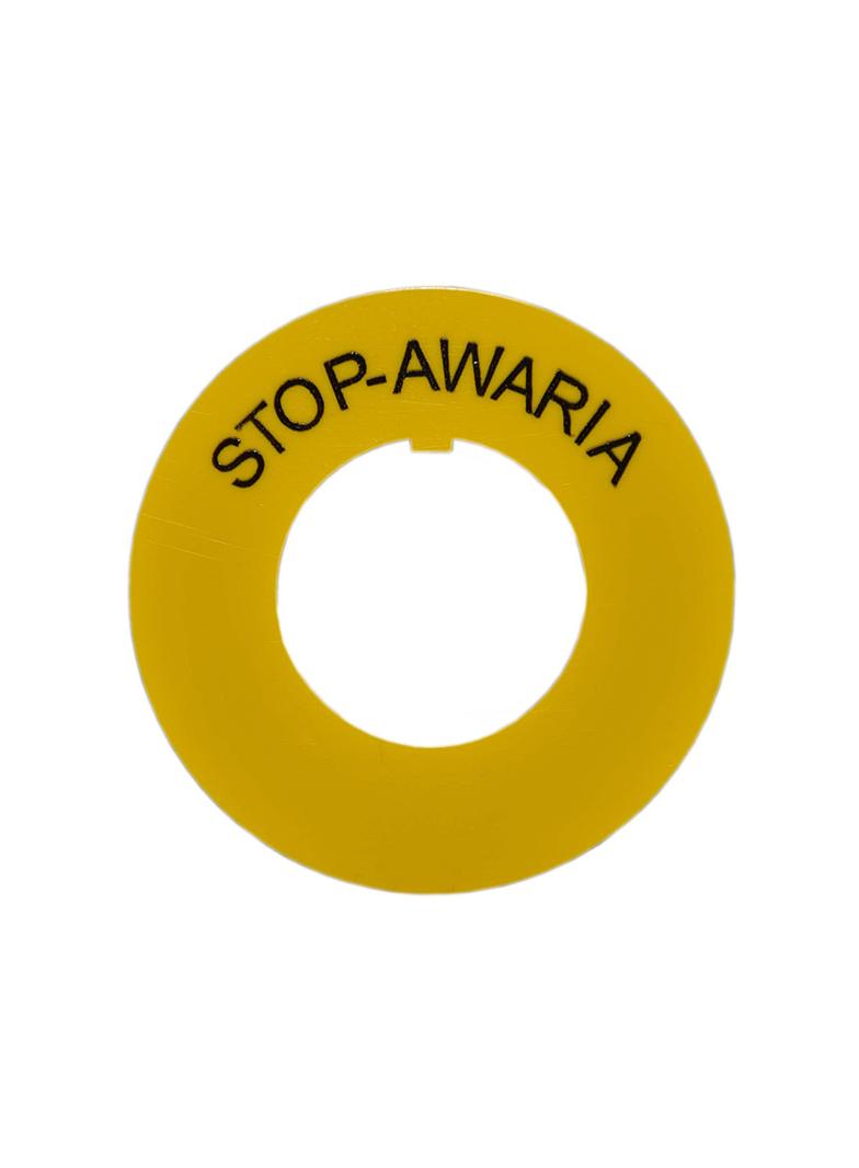 Pierścienie żółte do NEF30 z nadrukiem STOP-AWARIA