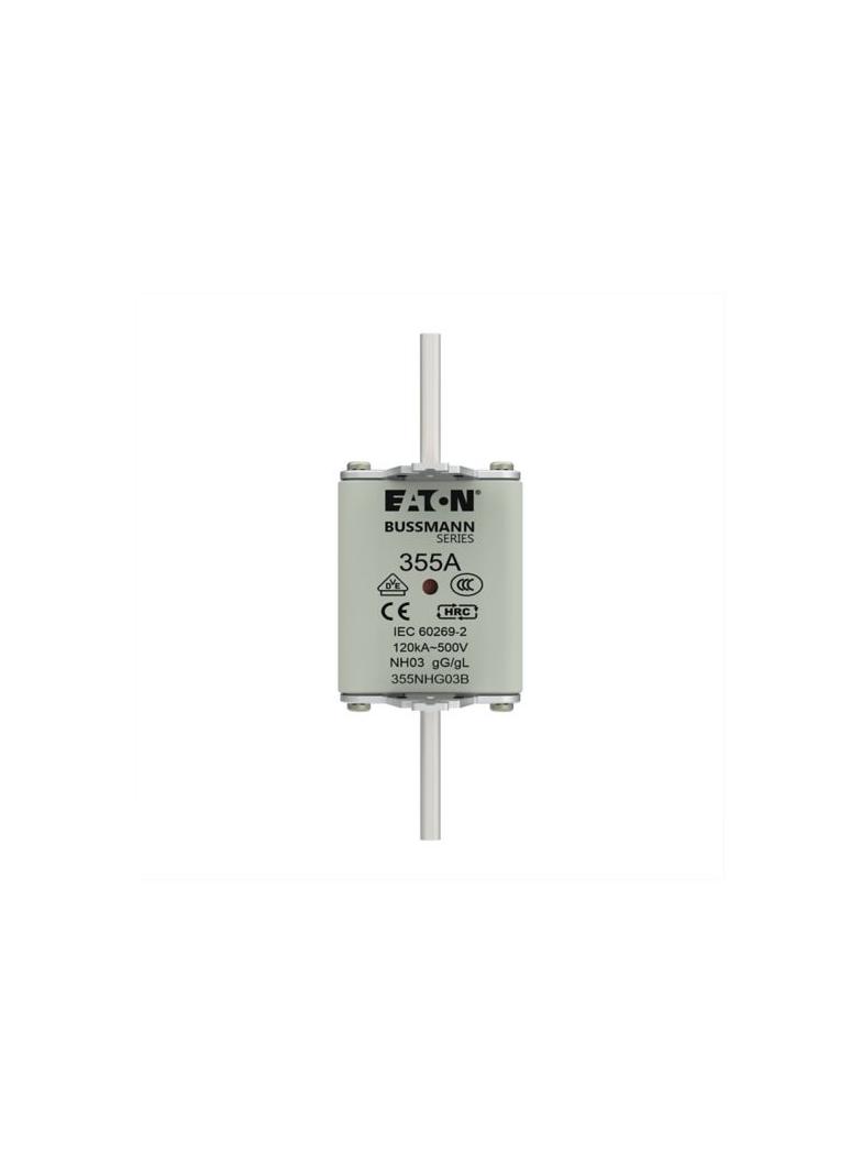 NH FUSE 355A 500V GG/GL SIZE 03 Wkładka NH03 355A 500V GL/GG podwójny wskaźnik 355NHG03B EATON