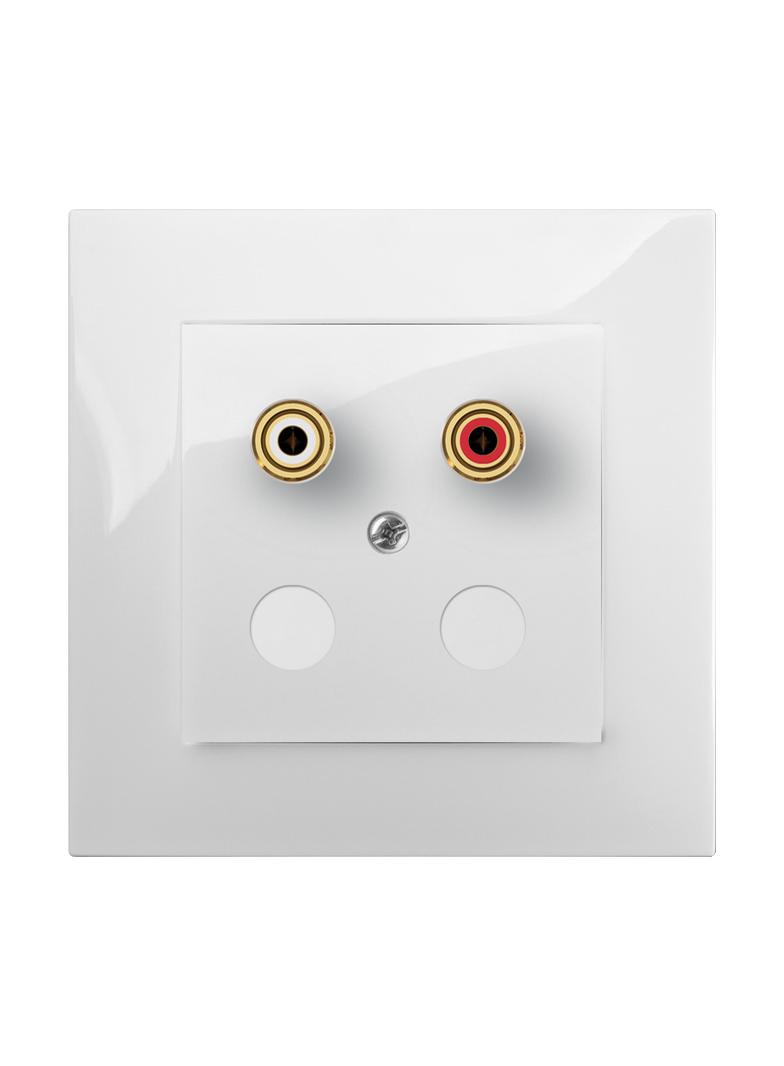 CARLA gniazdo głośnikowe   białe