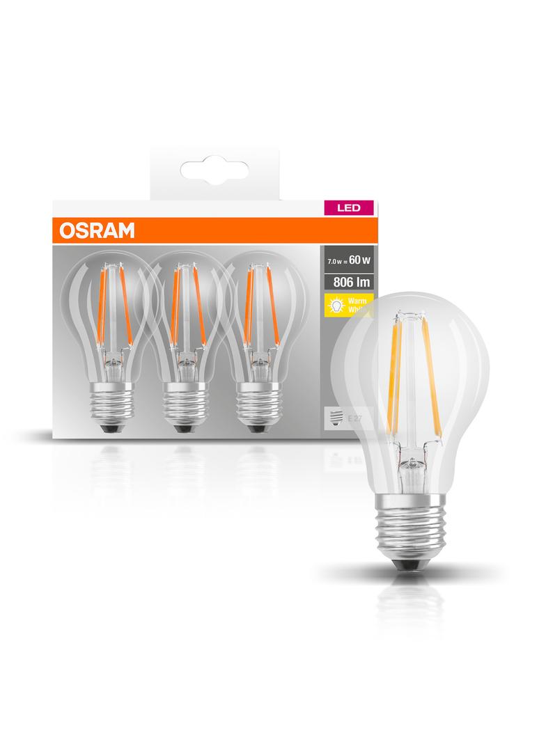 Lampa LED BASE Classic A60 6,5W/827 230V Filament szkło przezroczyste E27 FS3 OSRAM