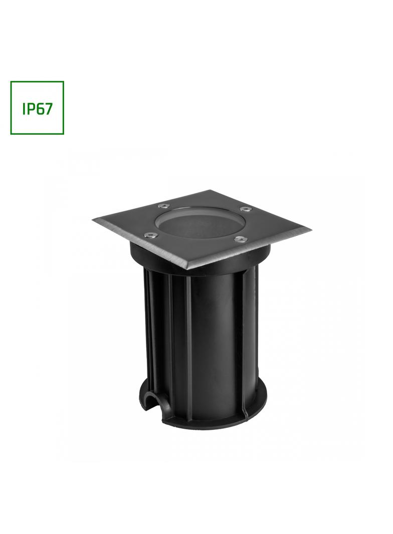 LUKKA CONNECT GU10 250V IP67 110x110x140 SZARY KWADRATOWA gruntowa, najazdowa, przelotowa