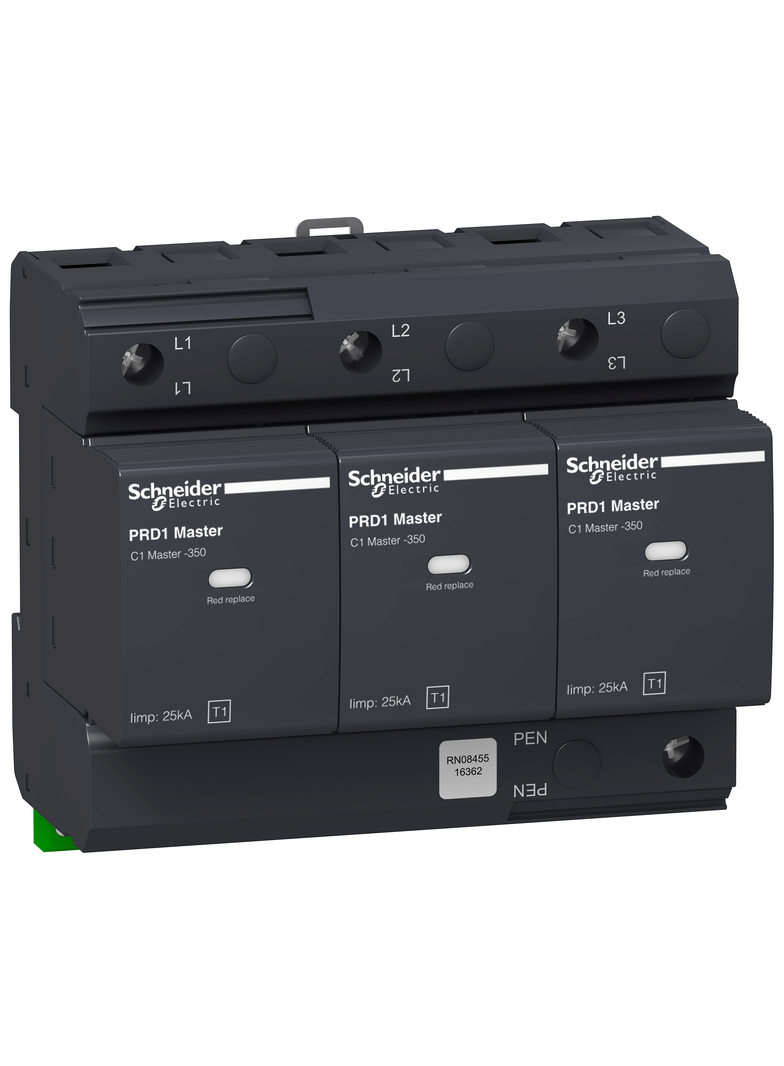 Ogranicznik przepięć Acti9 PRD1Master-T1-3 3P T1 25 kA ze stykiem 16362 SCHNEIDER