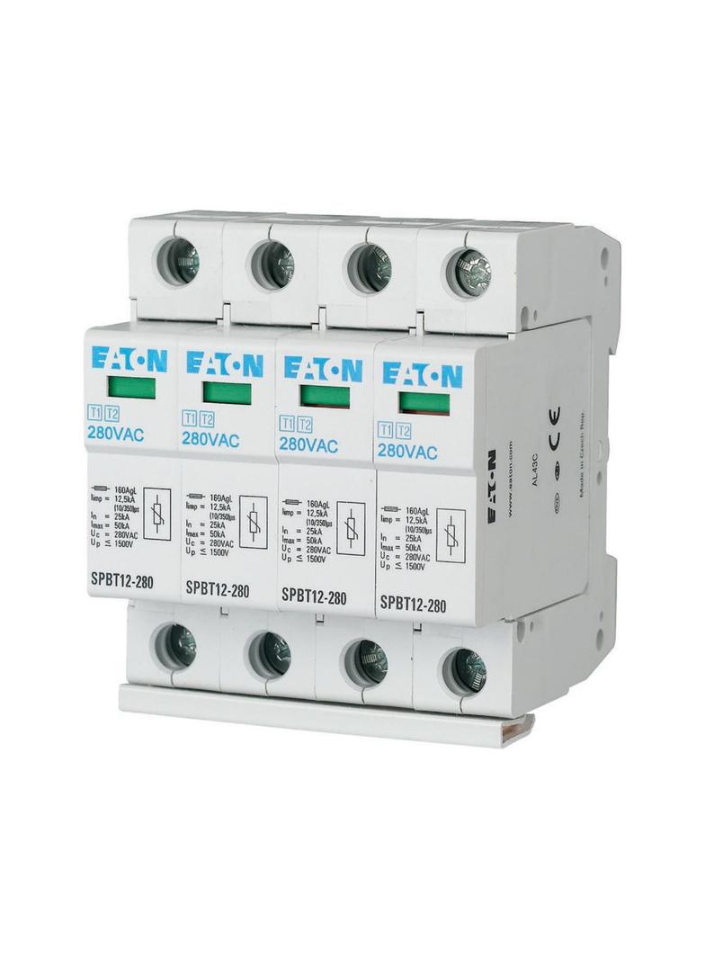 SPBT12-280/4 Ogranicznik przepięć typ T1+T2 (klasa B+C) 4P 12,5kA 158331 EATON