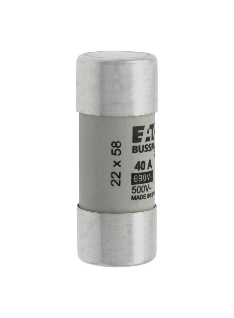 CYLINDRICAL FUSE 22 x 58 40A GG 690V AC Wkładka cylindryczna 22 x 58mm 40A GG 690V AC C22G40 EATON