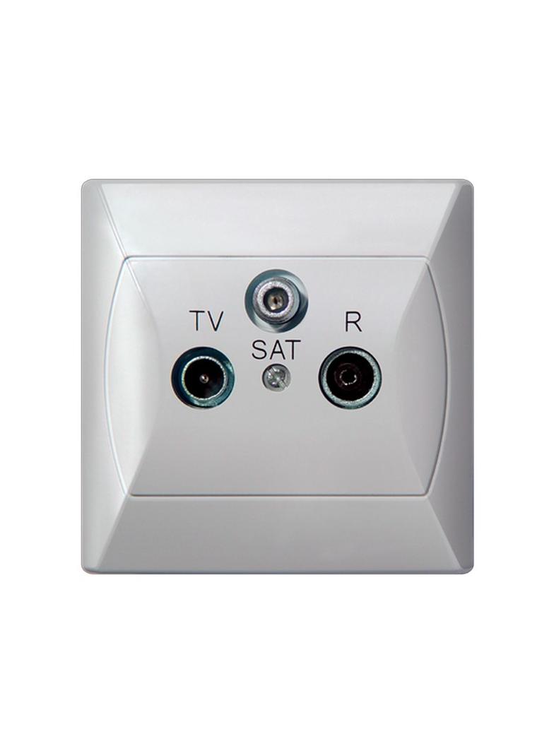 AKCENT Gniazdo RTV-SAT końcowe - kolor biały