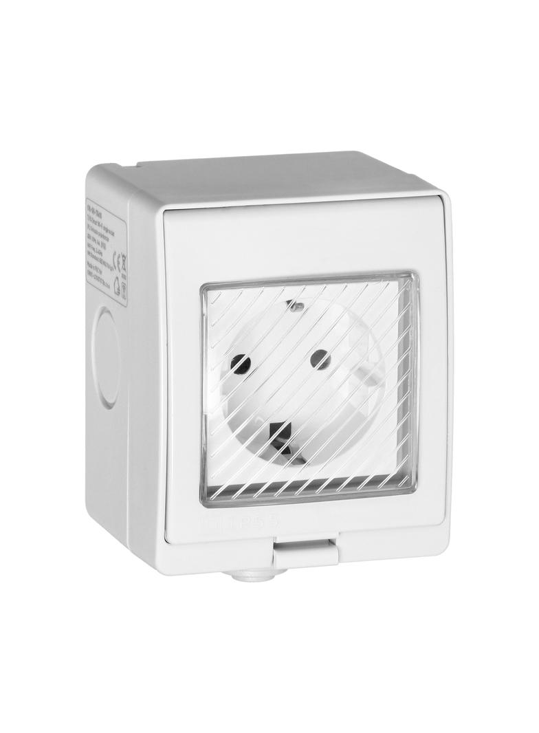 Gniazdo natynkowe IP55 Tuya Smart Wi-Fi, Schuko OR-SH-17405(GS) ORNO