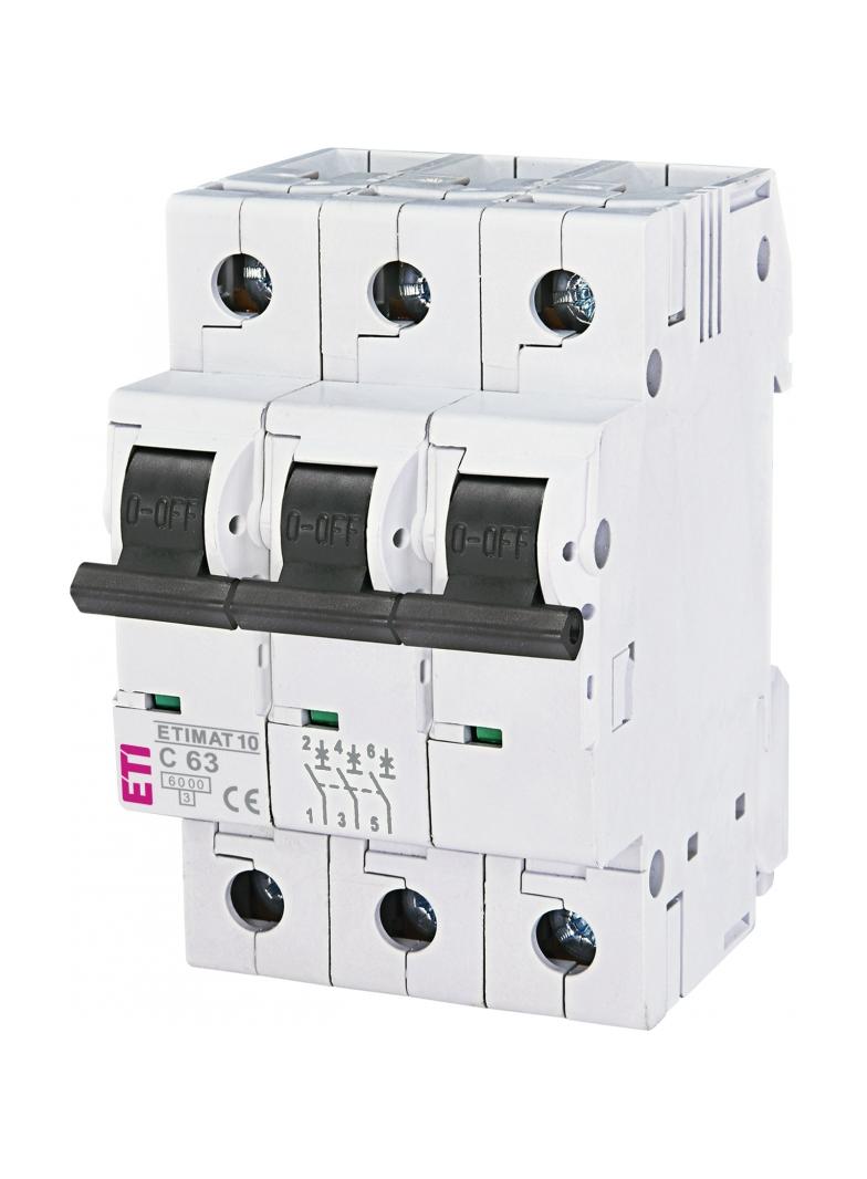 Wyłącznik nadprądowy MAT 10 3P C63A 002135722 ETI