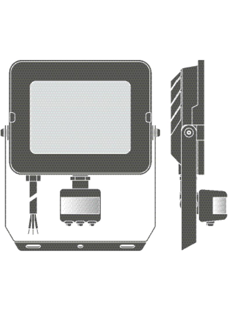 Naświetlacz LED FLOOD COMPACT SENSOR V 50W 840 SYM 100 BK 4058075575325 LEDVANCE