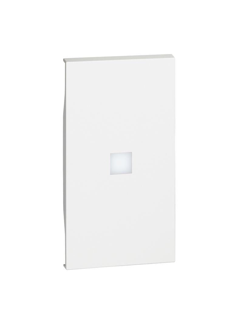 LIVING NOW - KLAWISZ Z OKIENKIEM PODŚWIETLENIA - 2 MODUŁY - BIEL, Bticino
