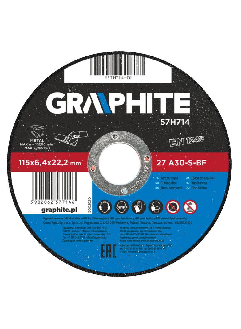 Tarcza szlifierska do metalu 115 x 6.4 x 22.2 mm, 27 A30-S-BF