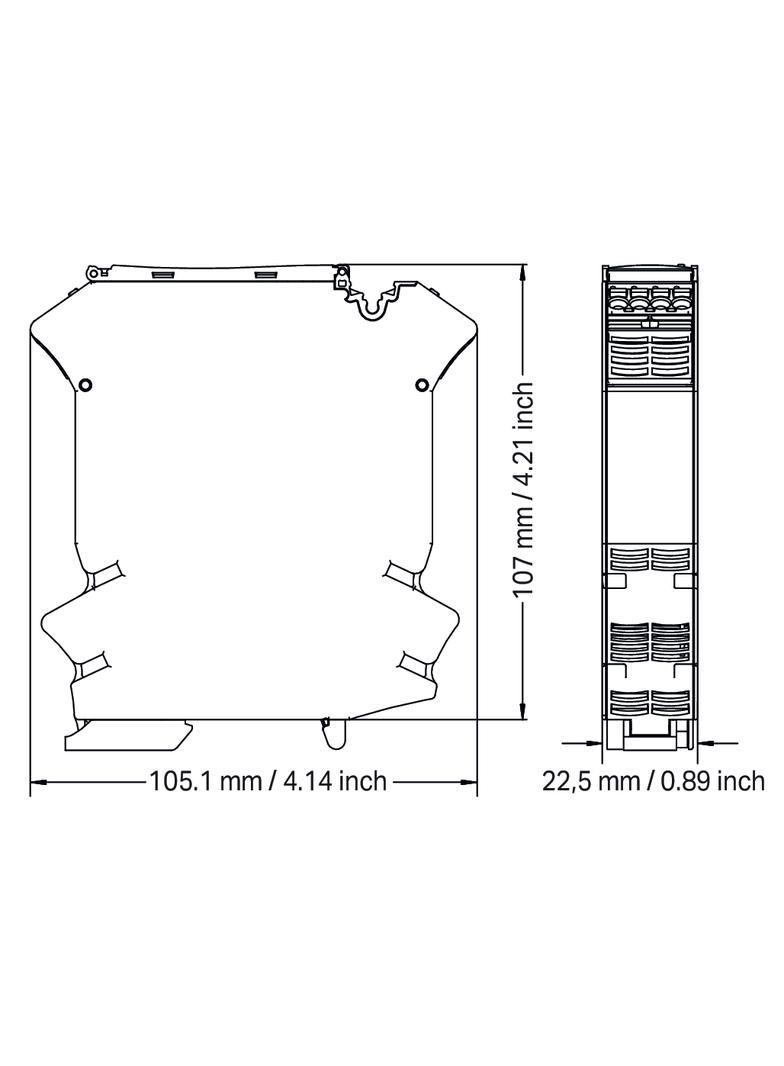 modularna pusta obudowa układ przyłączy 1/1
