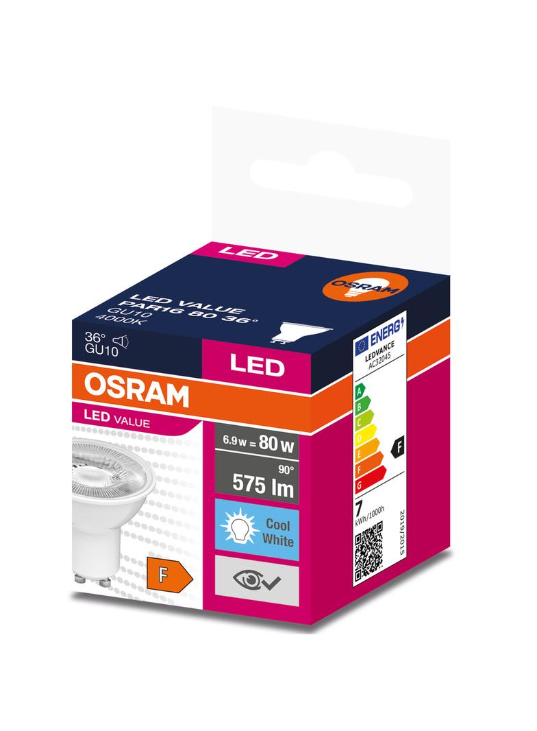 Lampa LED VALUE non-dim PAR16 80 36° 6,9W 840 230V GU10