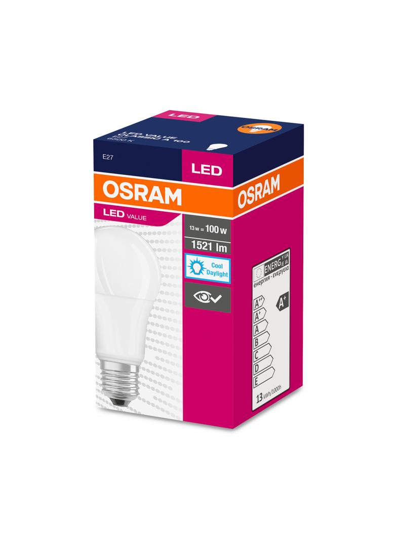 Żarówka LED E27 13/100W 1521lm 200° 6500K zimna biel VALUE OSRAM
