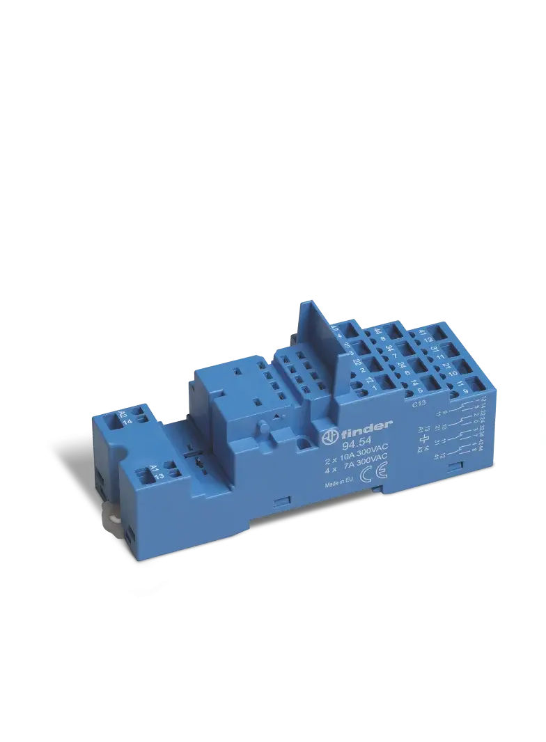 Gniazdo do przekaźników serii 55.32; 55.34; zaciski sprężynowe, 94.54 SMA