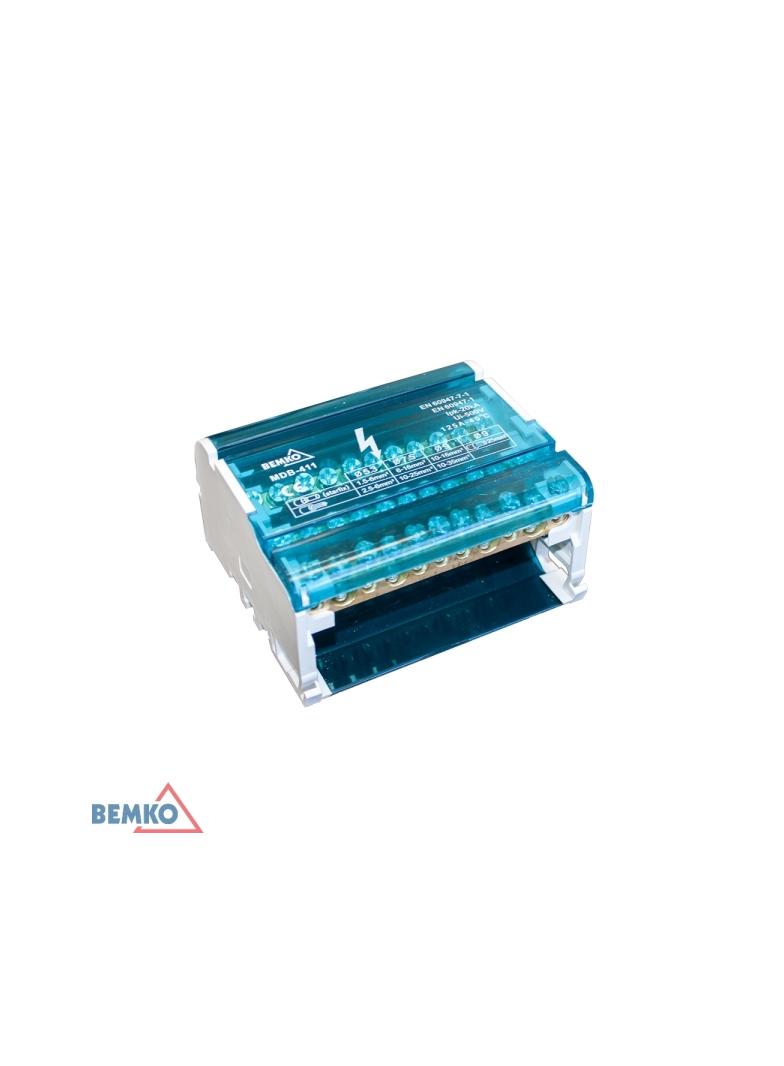 BLOK ROZDZIELCZY 44 ZACISKI 4x11 (7x5,3mm + 2x7,5mm + 2x9mm)