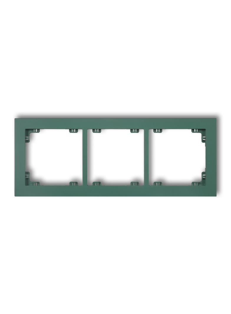DECO Ramka potrójna z tworzywa DECO Pastel Matt szmaragdowa 51DR-3 KARLIK
