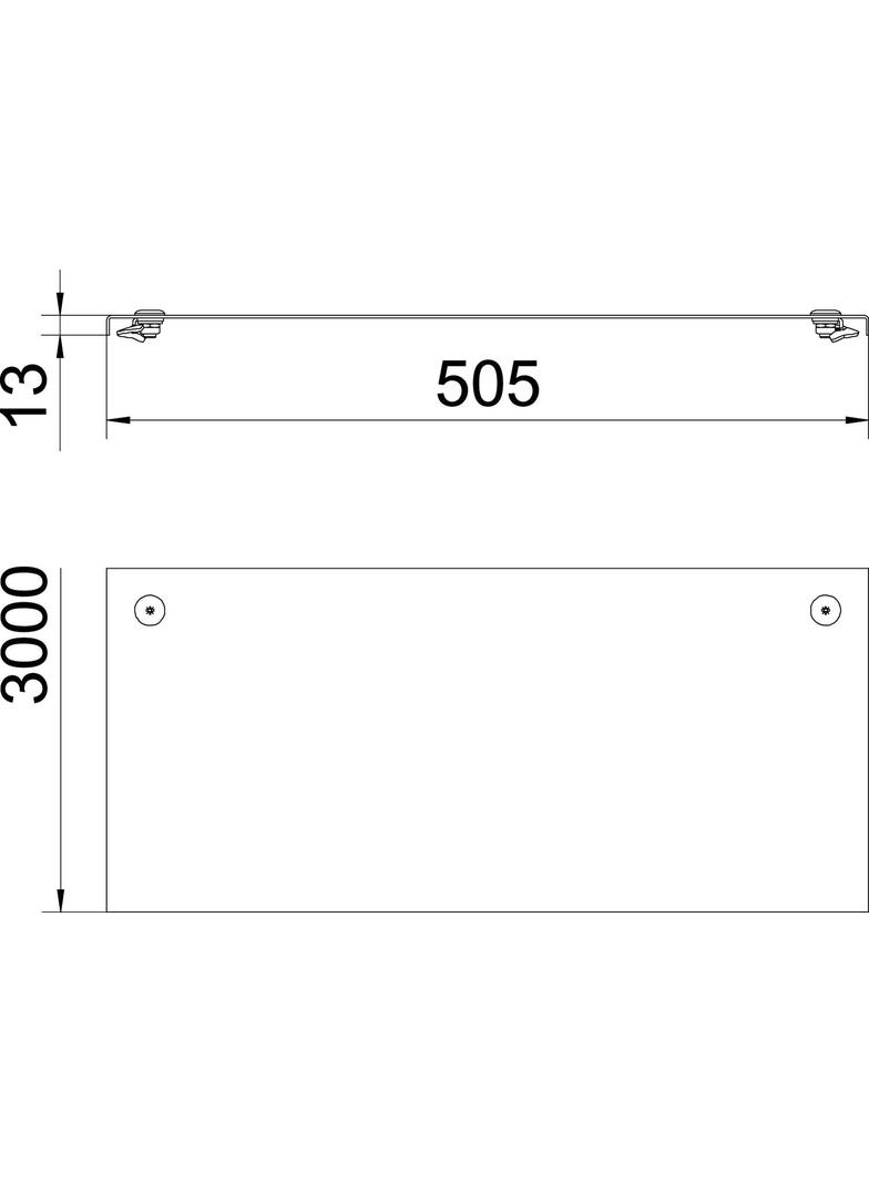 DRL/500, POKRYWA Z RYGLAMI 500MM VA-430