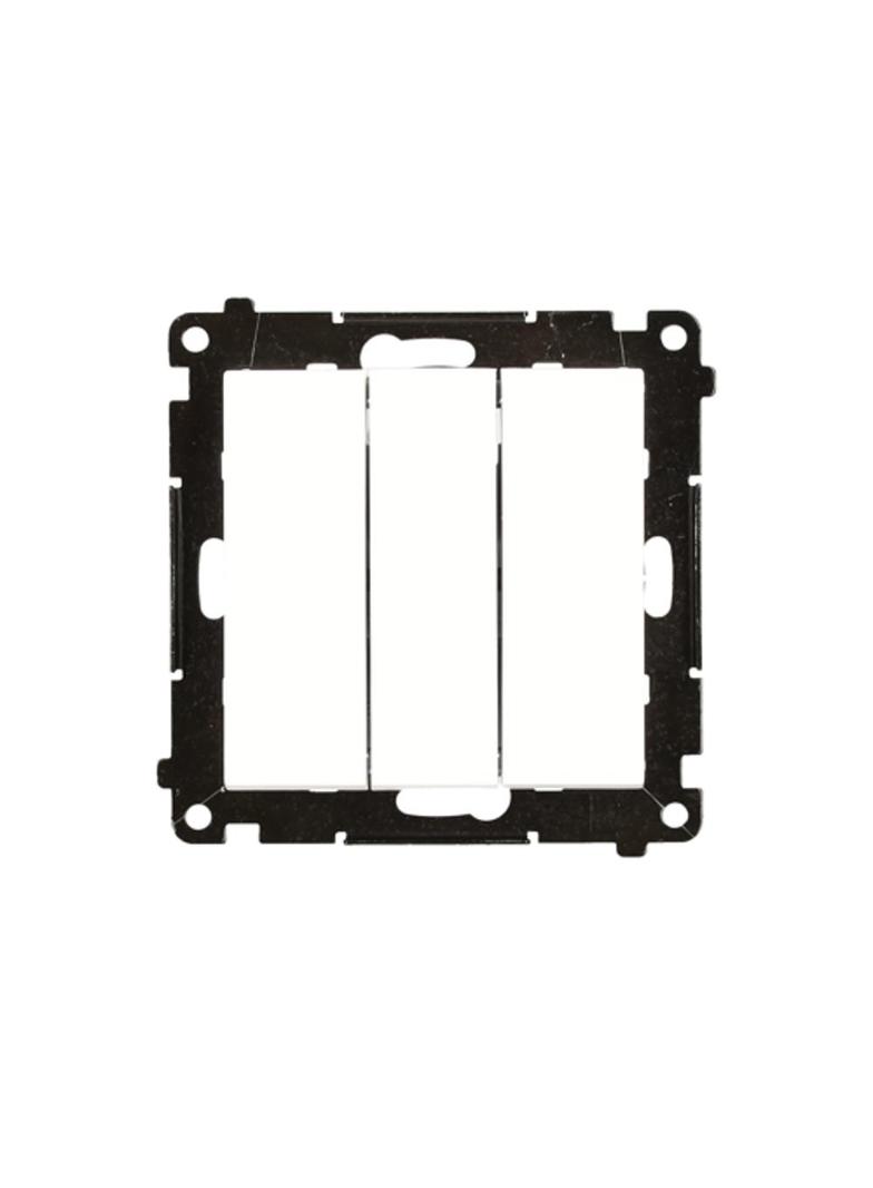 Simon 55 Przycisk zwierny potrójny szybkozłączka Biały mat