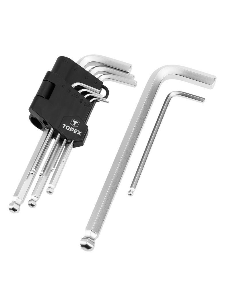 Klucze sześciokątne 1.5-10 mm, zestaw 9 szt.