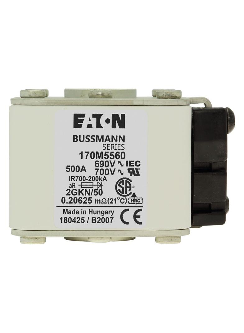 FUSE 500A 690V 2GKN/50 AR UC Wkładka szybka 500A AC 690V rozmiar 2 61x77x51 mm aR IEC UL, 170M5560 E