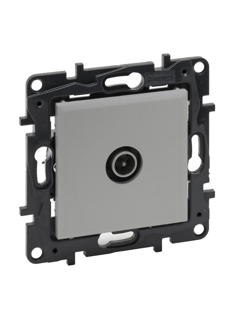 Niloe Step - gniazdo TV zakończeniowe, 10 dB- kolor aluminium, Legrand