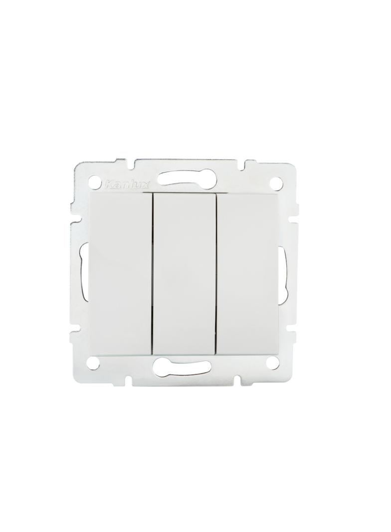 LOGI Łącznik potrójny śrubowy 10AX 250V biały 021090102 25076 KANLUX