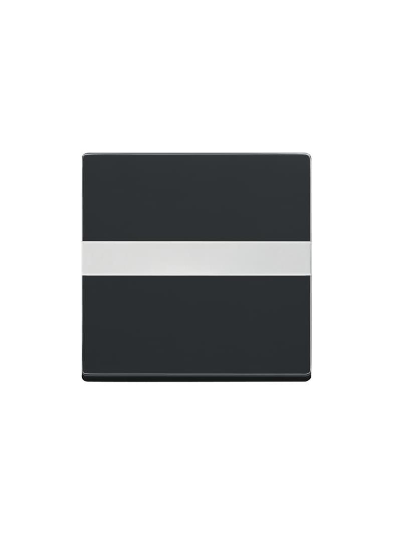 FUTURE Klawisz z polem opisowym Z pryzmatem do równomiernego podświetlenia opisu czarny matowy