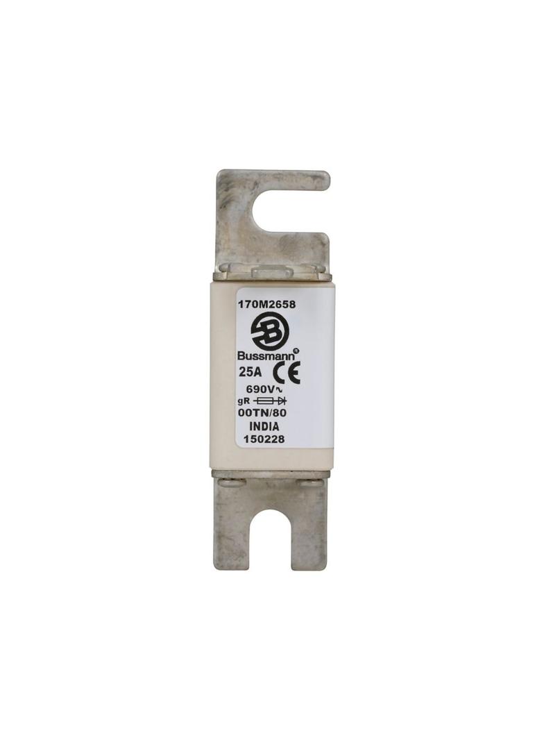 25A 690V gR 00TN/80 TYPE T IND. FUSE Wkładka szybka 25A AC 690V DIN 00 30x67x100 mm gR D 170M2658 EA