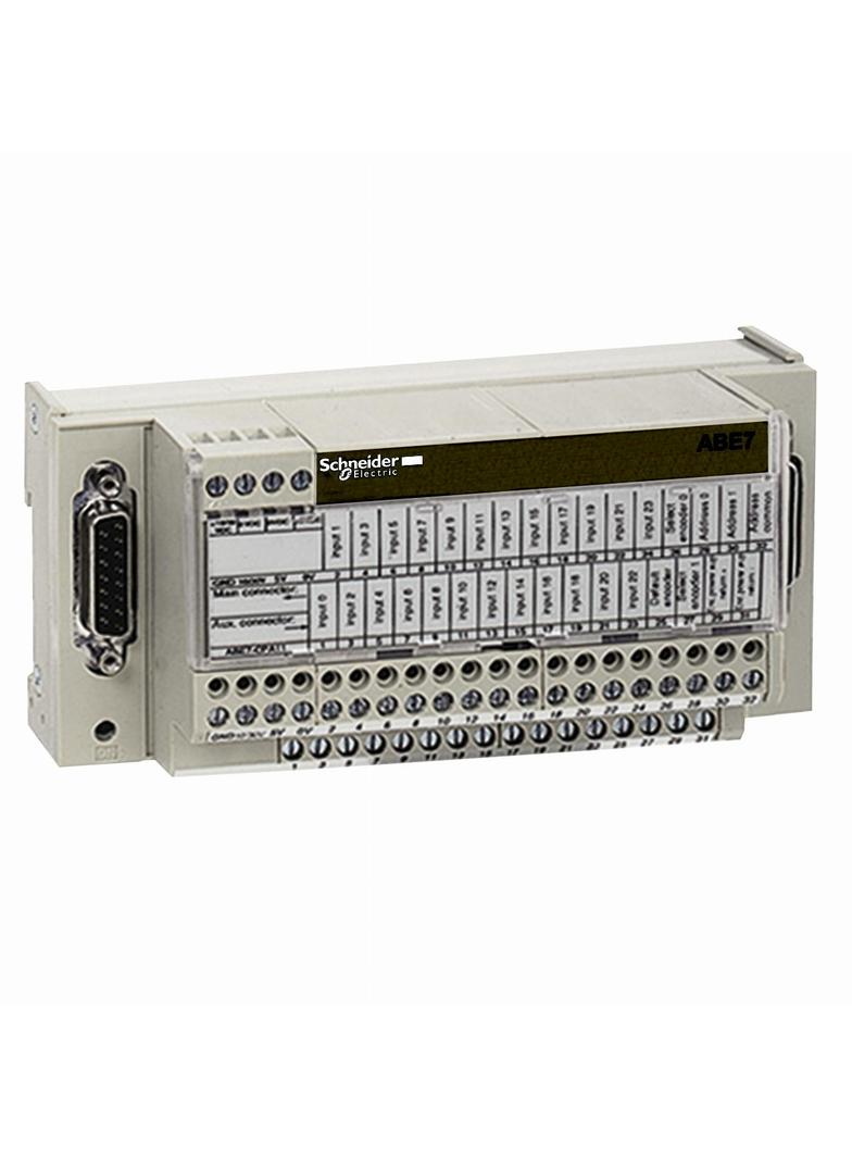 Modicon ABE7, podbaza rozdzielcza, liczniki i kanały analogowe, 11 kanałów