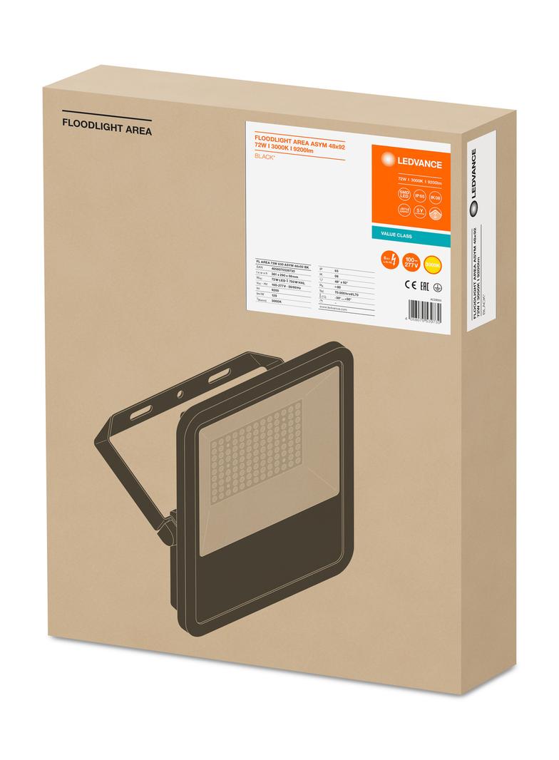 Naświetlacz FLOOD LED AREA 72W 830 ASYM 48x92 black