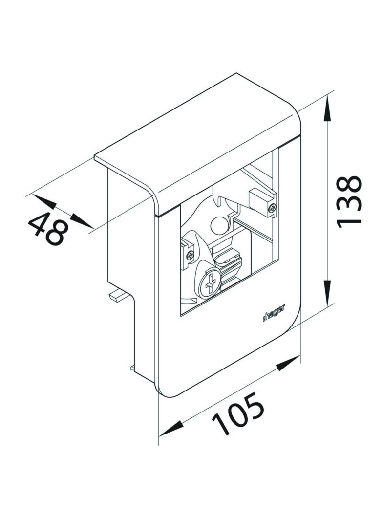 tehalit.SL Pusty nośnik urządzeń 20x80 fi60 dab SL20080901D5 HAGER