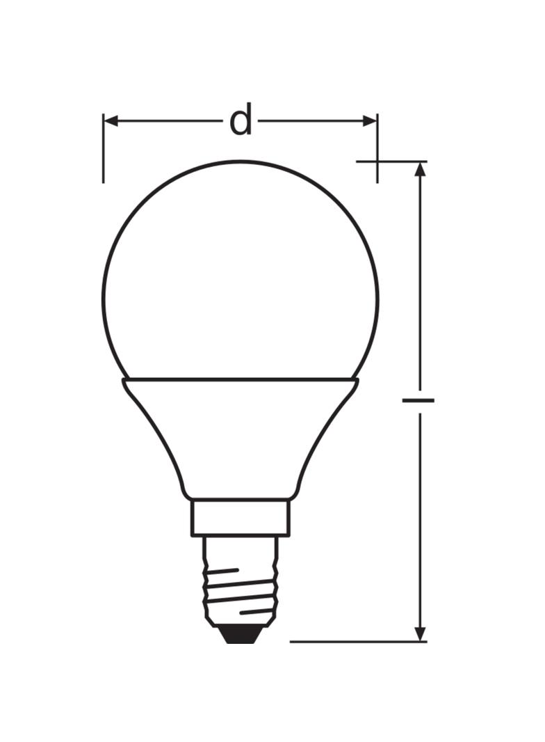 Żarówka LED E14 5/40W 470lm 200° 2700K ciepła biel VALUE OSRAM