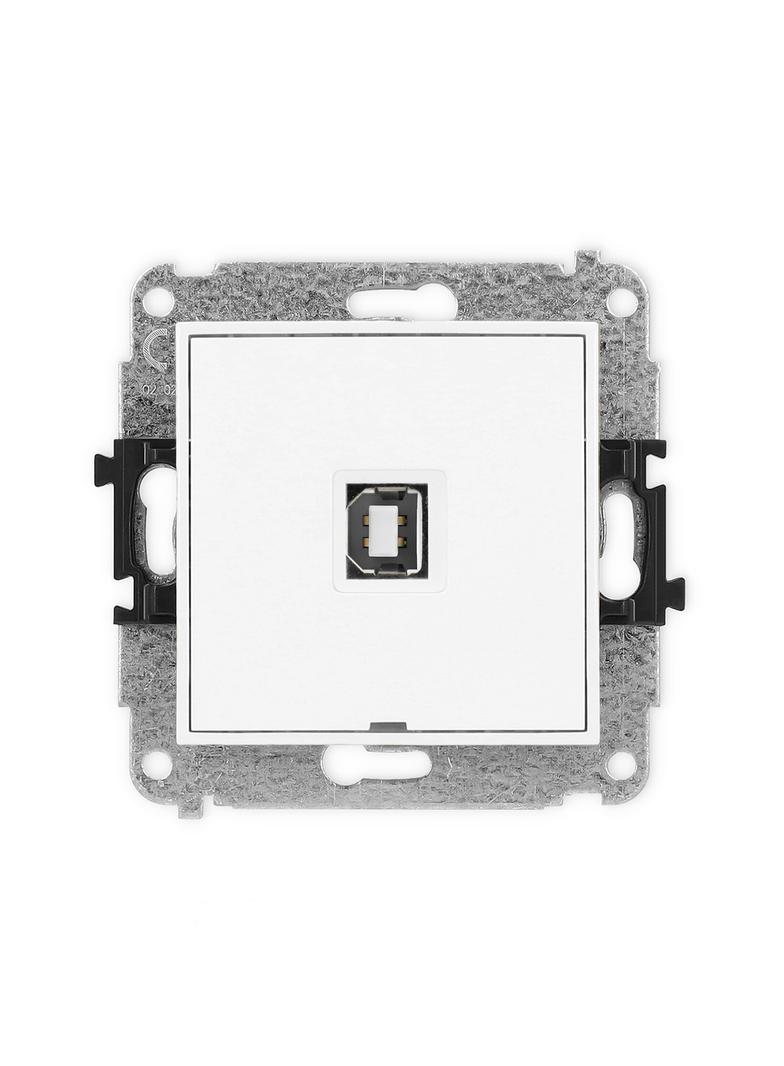 MINI Gniazdo pojedyncze USB A-B 2.0, bez pola opisowego biały MGUSBBO-3 KARLIK