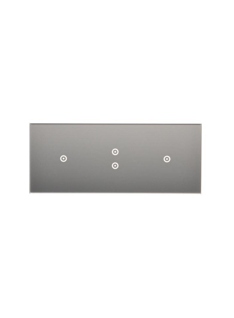Simon 54 Touch Panel dotykowy S54 Touch 3 moduły 1 pole dotykowe + 2 pola dotykowe pionowe + 1 pole dotykowe srebrna mgła DSTR3131/71 KONTAKT