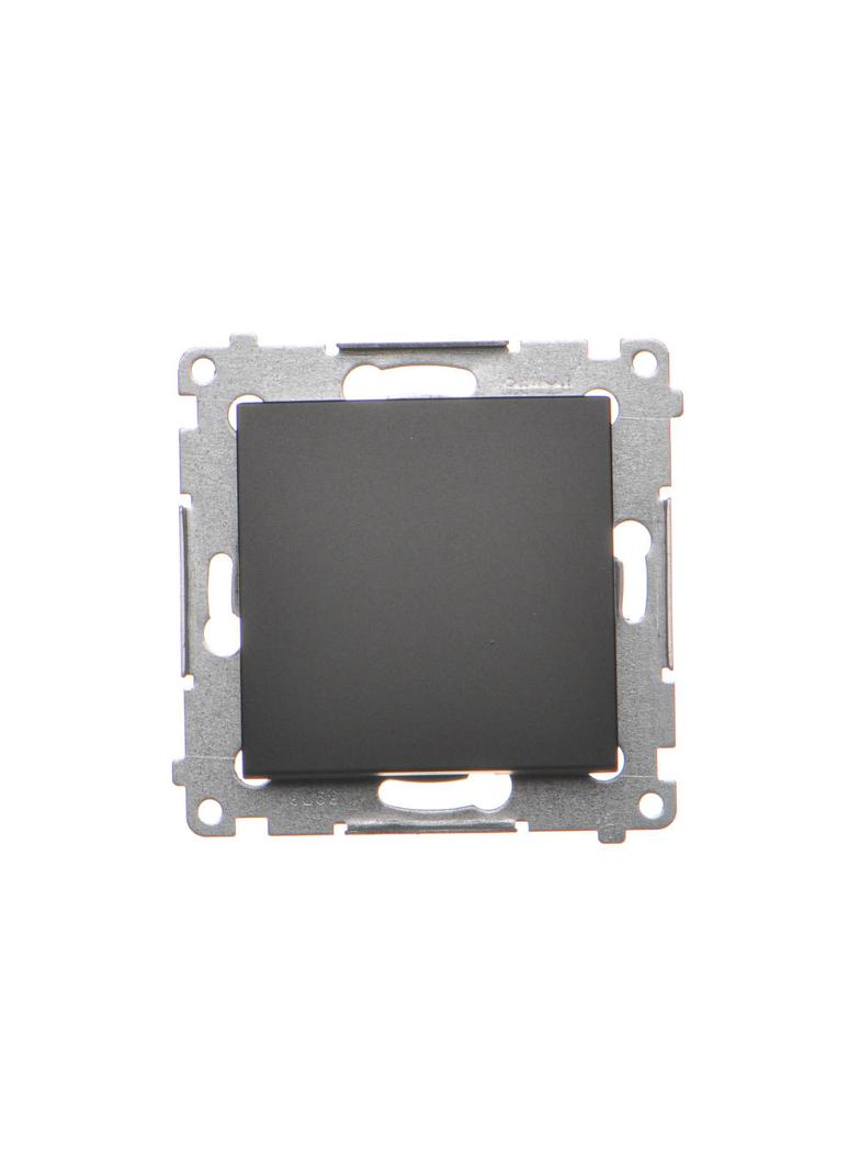 Simon 54 Przycisk pojedynczy zwierny bez piktogramu 10A 250V szybkozłączka czarny DP1.01/49 KONTAKT