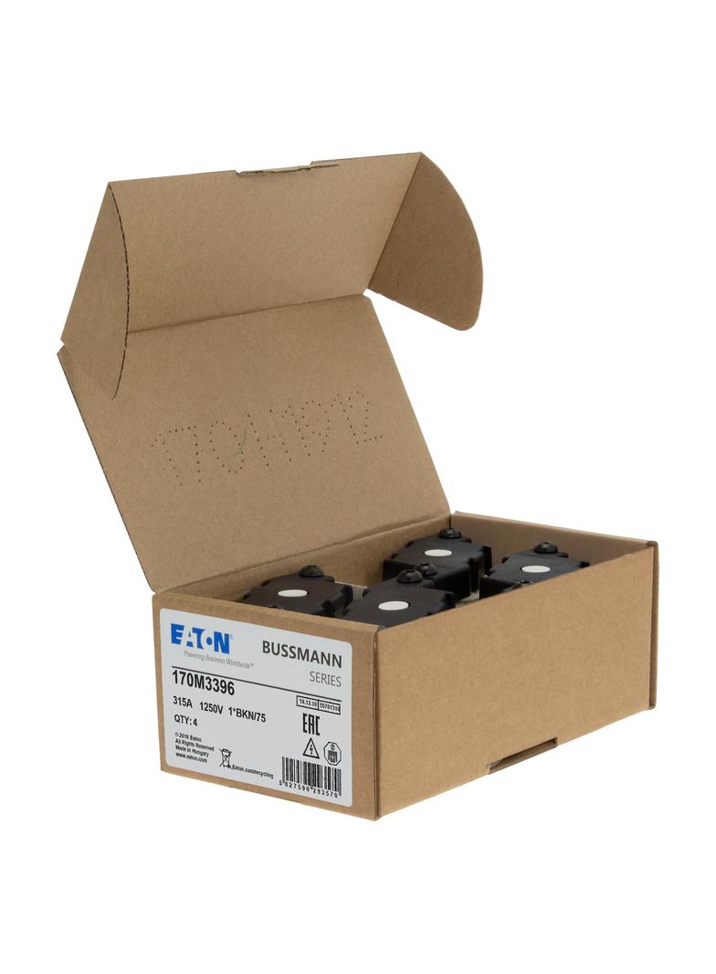FUSE 315A 1250V 1*BKN/75 AR CU Wkładka szybka 315A AC 1250V rozmiar 1 45x59x75 mm aR 170M3396 EATON