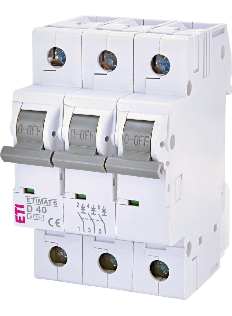 Wyłącznik nadprądowy MAT 6 3P D40A 002164520 ETI