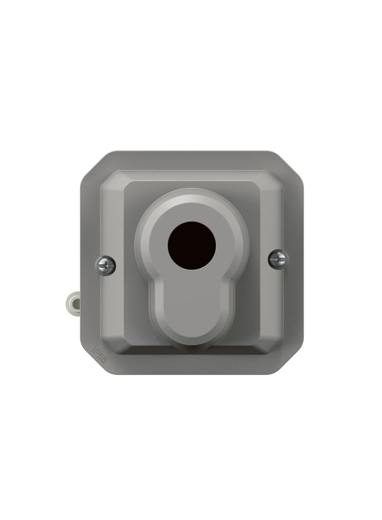 NOWE PLEXO - ŁĄCZ. NA KLUCZ 3 POZYCJE WKŁADKA TYP EURO. MECH. 10AX-250V~ SZARY