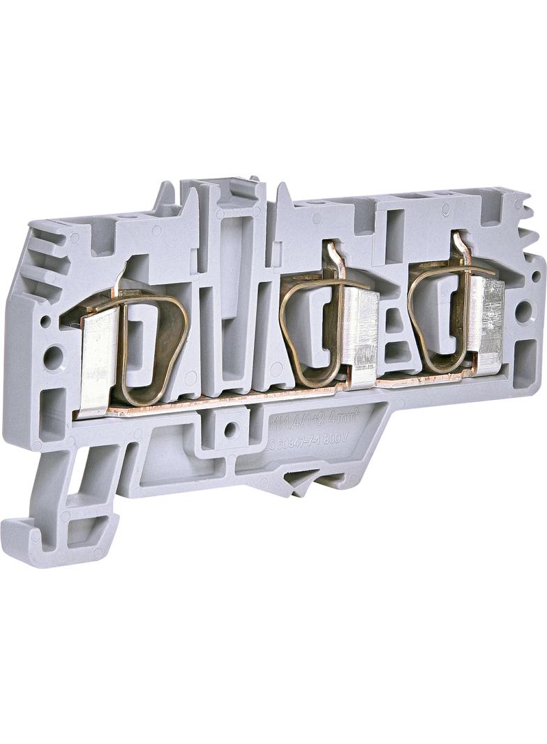 ESP-HMM.4/1+2 Złączka sprężynowa 4 mm2 (1wej,2 wyj)(szara)