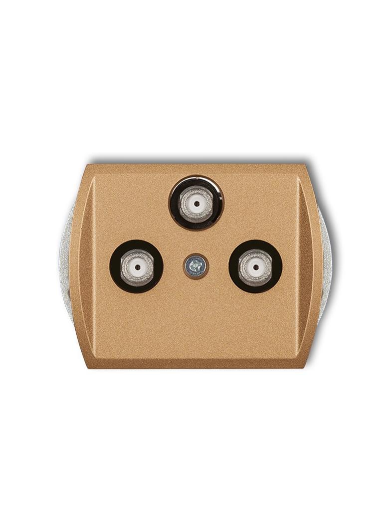 TREND Mechanizm gniazda multimedialnego 3F DATA (UPC) złoty metalik