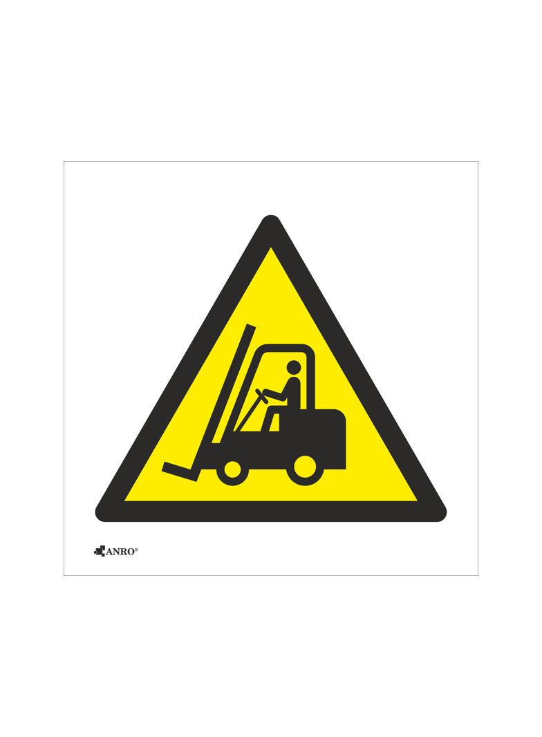 OSTRZEŻENIE PRZED URZĄDZENIAMI DO TRANSPORTU POZIOMEGO FOLIA SAMOPRZYLEPNA