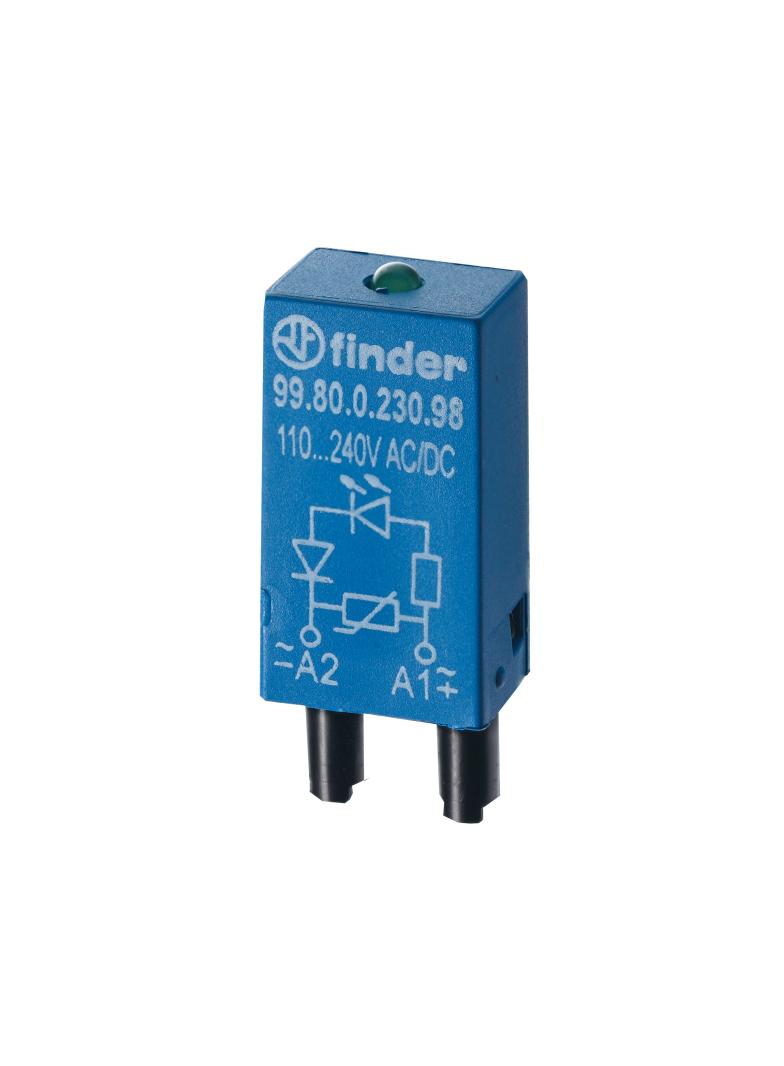 Moduł LED czerwony + dioda gaszeniowa 28...60V DC