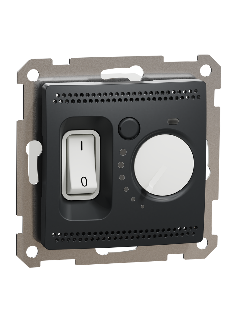 Sedna Design & Elements, regulator temperatury z wbudowanym czujnikiem, czarny antracyt